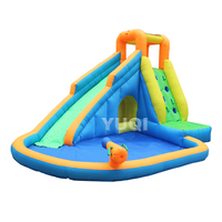Toboggan gonflable commercial pour piscine, toboggan aquatique gonflable pour enfants et adultes