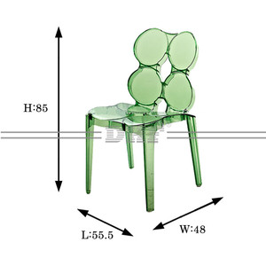 Pc Kleurrijke Back Restaurant Meubelen Stoelen Groothandel Verschillende Soorten Moderne Commerciële Groene Acryl Eetkamerstoelen