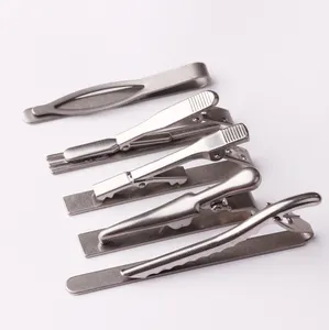 different styles high-grade stainless steel blank tie clip for men