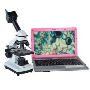 40X-400X Monocular Biological Microscope for Students Educational Science Lab Monocular Microscope Metal + 5.0MP USB Cmos Camera