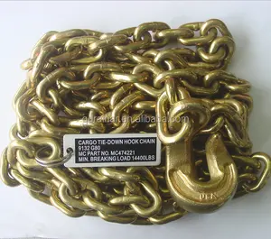 yellow zink galvanized G43 trailer hook chain