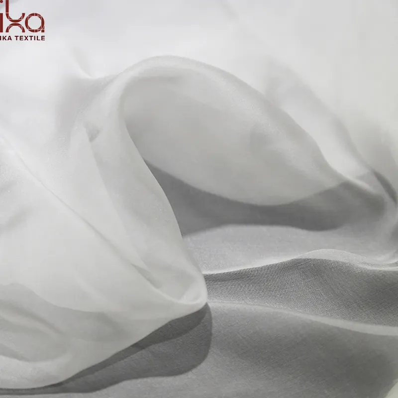 8mm Natural White Silk Chiffon Fabric 114 cm Width for Dyeing
