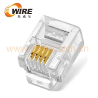 Conector de teléfono RJ9 RJ10 4P2C 4P4C, conector crimpadora Cat5e