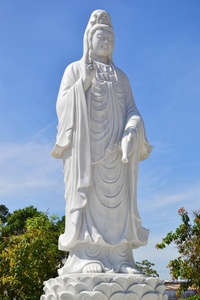 พระโพธิสัตว์<span class=keywords><strong>กวน</strong></span>อู๋หยิน พระแ<span class=keywords><strong>ม</strong></span>่มารดาแห่งความเมตตา รูปปั้นหินอ่อนสำหรับตั้งนอกอาคาร - Product Image 2