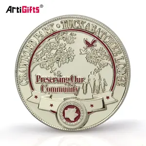 Promotional Gifts Cheap Wholesale Engraved Dollar 50mm One Sided Die Coins Metal Custom Souvenir Gold Silver Coin