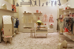 Muebles de Exhibición para <span class=keywords><strong>Tienda</strong></span> de Ropa Infantil, Armario de Pared de Madera para Ropa de Niños, Venta Caliente - Product Image 3