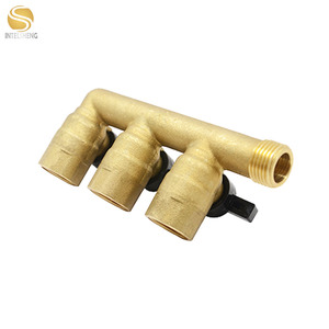 Collecteur en laiton au design français, une entrée et trois sorties, <span class=keywords><strong>2021</strong></span> pouces, avec vanne à bille, livraison gratuite, 1/2 - Product Image 3