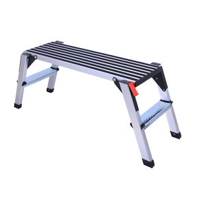 SYW006 Washing Car Platform Aluminum Ladder Folding Work Platform Ladder <strong>Stools</strong> Industrial Ladders EN131 2 <strong>Steps</strong> 128*20*39CM - Product Image 3