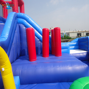 Vendita calda gonfiabile <span class=keywords><strong>salto</strong></span> gonfiabile scivolo blu rimbalzante <span class=keywords><strong>con</strong></span> <span class=keywords><strong>ostacoli</strong></span> e piscina per parco all'aperto - Product Image 4