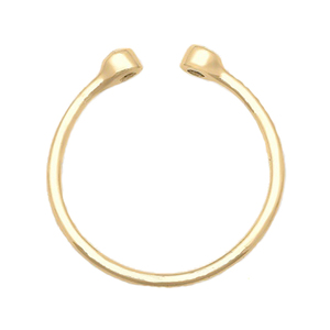 Simple Design Minimalist Adjustable <strong>Two</strong> <strong>Stones</strong> Cuff Stacking <strong>Rings</strong> in 925 Sterling Silver 14K Gold Plated Jewelry for Women - Product Image 2