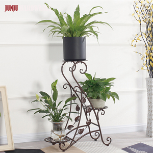 Estante de Flores de <span class=keywords><strong>Hierro</strong></span> Forjado, Soporte Exterior para Plantas en Maceta, Soporte para Jarrones de <span class=keywords><strong>Hierro</strong></span> - Product Image 2