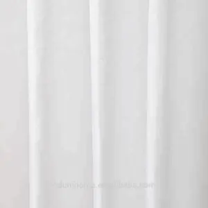 Customized Size Polyester White Waterproof Shower Curtain