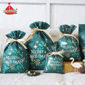 <strong>Christmas</strong> Non Woven Drawstring Luxury <strong>Bags</strong> Cheap <strong>Christmas</strong> <strong>Gift</strong> <strong>Bag</strong> Custom Logo Shopping Slogan - Product Image 1