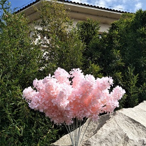 F-1435 Branches artificielles <span class=keywords><strong>de</strong></span> fleurs <span class=keywords><strong>de</strong></span> cerisier roses et blanches <span class=keywords><strong>en</strong></span> soie, pas chères, suspendues, pour centres <span class=keywords><strong>de</strong></span> <span class=keywords><strong>table</strong></span> <span class=keywords><strong>de</strong></span> mariage - Product Image 3