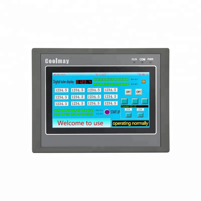 Coolmay EX3G-43HB-24MT highly integrated HMI/PLC all in one Analog MiniB type USB programming port can drive motor servo