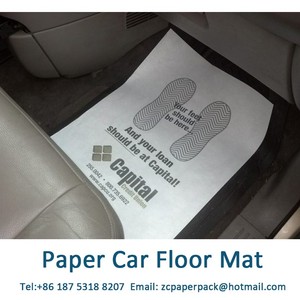 <strong>Car</strong> / Automobile Disposable <strong>Paper</strong> Floor <strong>Mats</strong> Coated with PE - Product Image 4