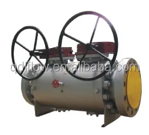 With Valves Operated Cast Steel Double Block And Bleed Ball Valve With Gear Operation