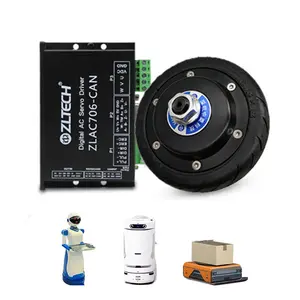 Thâm Quyến ZLTECH Điện Dc 5 Inch Wheel Hub Động Cơ Kit 24V 150W 3.2N. M Và Servo Motor Driver Cho Dịch Vụ Robot AGV