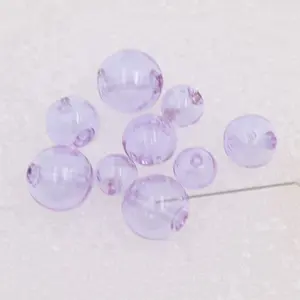 Perles rondes de <span class=keywords><strong>verre</strong></span> 4mm, 8mm/10mm/12mm/14mm/16mm, bijoux ajourés <span class=keywords><strong>en</strong></span> <span class=keywords><strong>verre</strong></span> soufflé, pour Bracelet, arôme, huile essentielle - Product Image 2