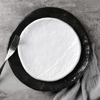 Diretto della fabbrica del commercio all'ingrosso di ceramica che serve piatti e piatti set, irregolare bianco e nero porcellana struttura di pietra piatto di sushi