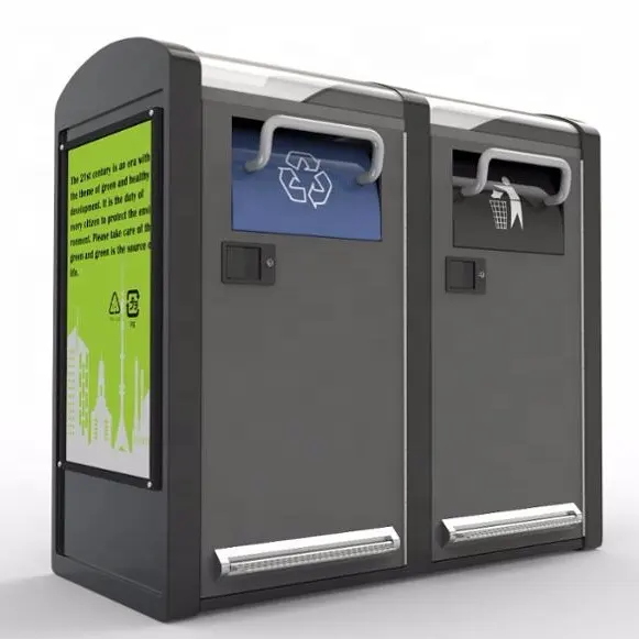 Doppel mülleimer dosen für restaurants straße recycle bin dekorative bins