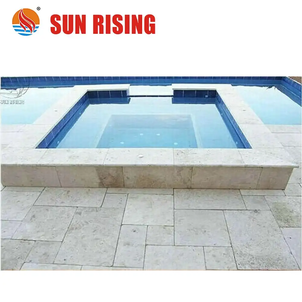 Natural Beige Travertine Marble Travertine Tile For Pool Coping