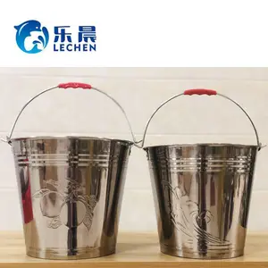 Bucket Stainless Steel 6L7L8L10L12L16L20L Water bucket Metal Bucket