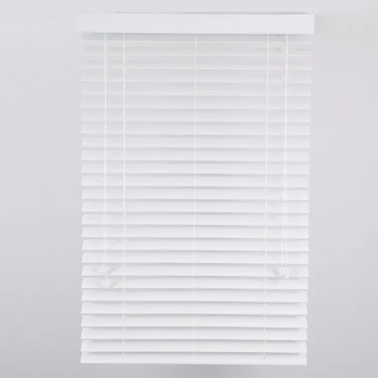Modern window blind white color 2 inch pvc faux wood venetian blinds