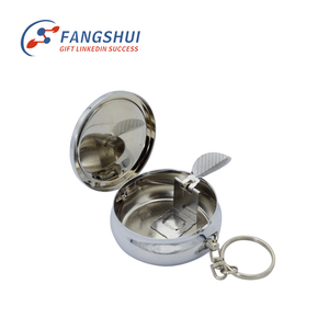 Logo Tùy Chỉnh Mini Kim Loại Sắt Trống Pill Lưu Trữ Box + Lockable Xách Tay Keychain Pill Box Với Gương - Product Image 5