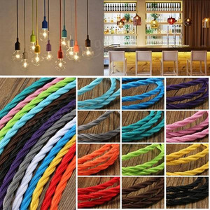 Decorativo bulbo Edison vendimia <span class=keywords><strong>2</strong></span> Core Twist tejido trenzado cable de alambre eléctrico Cable de iluminación - Product Image 5