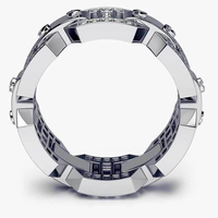 Bague punk tendance, prix d'usine, argent 925, bague pour homme, cadeau de Noël