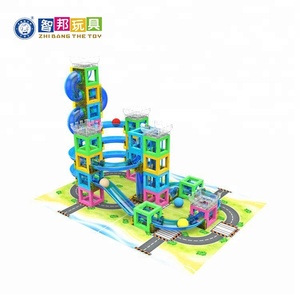 New magnetic rod educational 3D building blocks with marble race game - Product Image 6