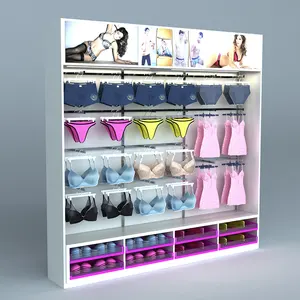 Espositore Moderno in Metallo e Legno per Costumi da Bagno e Lingerie, Lucidato, per Negozi al Dettaglio e Palestre - Product Image 4