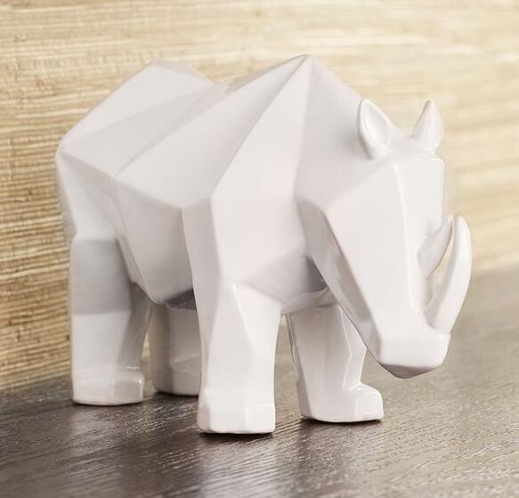 Керамическая фигурка с геометрическим риносорогом