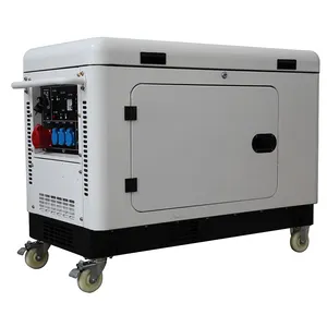 Trung quốc nhà máy 10kva im lặng hai xi lanh làm mát bằng không khí máy phát điện