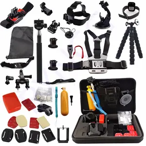 Acessórios para câmera de ação sjcam, conjunto de acessórios funcionais para câmera de ação para gopro hero6/5/4/2020/fusion/xiao yi 4k, câmeras gopro, 4S