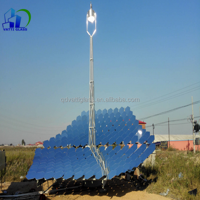 High Reflectance Ultra Clear Float Glass Silver Coated Solar Reflective Mirror ( Heliostat Mirror ) for Solar Power Applications