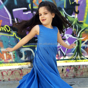 Abito <span class=keywords><strong>Estivo</strong></span> Trendy per <span class=keywords><strong>Bambina</strong></span>, Vestito Lungo a Righe Senza Maniche in Morbido Cotone Elasticizzato, <span class=keywords><strong>Abbigliamento</strong></span> <span class=keywords><strong>Estivo</strong></span> per Ragazze - Product Image 5