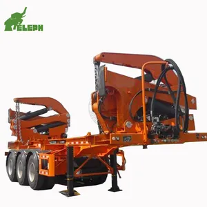 Duy nhất trục 13 tấn cổng container spreader vận chuyển bán Trailer cho Casablanca