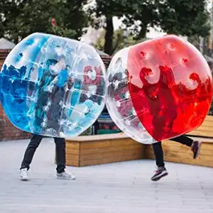 Guangzhou inflatable colorful body bubble ball suit TPU/PVC bubble soccer for children