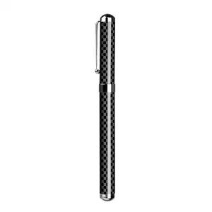 Высококачественная металлическая шариковая ручка в деловом стиле с логотипом, ручка из углеродного волокна на заказ