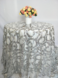 New Arrival Wedding Vòng Bạc Sequin Overlay Bảng Vải - Product Image 2