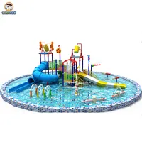 Mini Water Park Playground, Fiberglass Slide, Aquatic Park