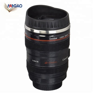 OEM 2018 decorativo divertido novedad acero inoxidable <span class=keywords><strong>con</strong></span> negro viaje lente de la Cámara taza de café <span class=keywords><strong>con</strong></span> forma - Product Image 2