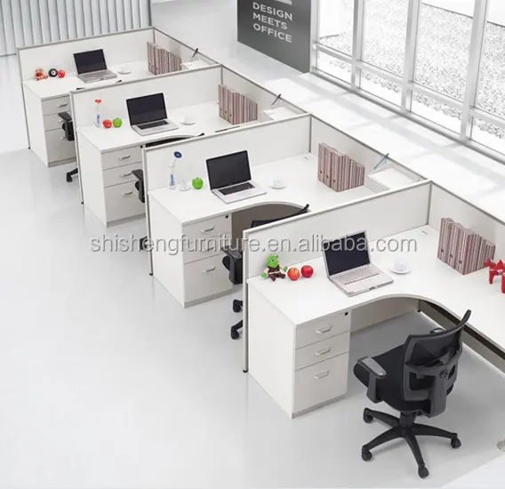 Estação de trabalho em design clássico modular escritório cubicicleta