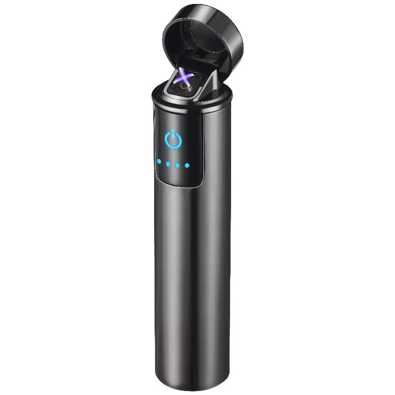Focus Brand Double Electric ARC Pemantik Rokok LOGO Kustom USB Isi Ulang Baterai Indikator Sentuh Induksi Korek Api Plasma
