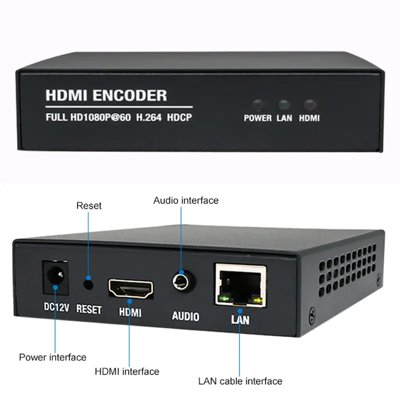 Onafhankelijke audio RTMP RTSP iptv video streaming encoder ondersteuning 4 live streaming platforms