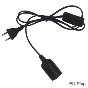 Câble d'alimentation E27 <span class=keywords><strong>pour</strong></span> lampes, cordon de 1.8m avec bouton et douille <span class=keywords><strong>pour</strong></span> <span class=keywords><strong>ampoule</strong></span> bulbe LED, système d'éclairage suspendu - Product Image 2