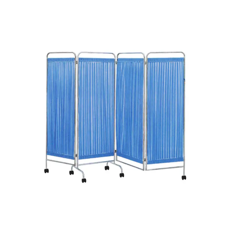 D-37 Hot Sale Hospital Stainless Steel Four-fold Medical Screen
