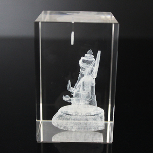 Neuestes Design 3D Laser Crystal Cube Der Buddha in Carving